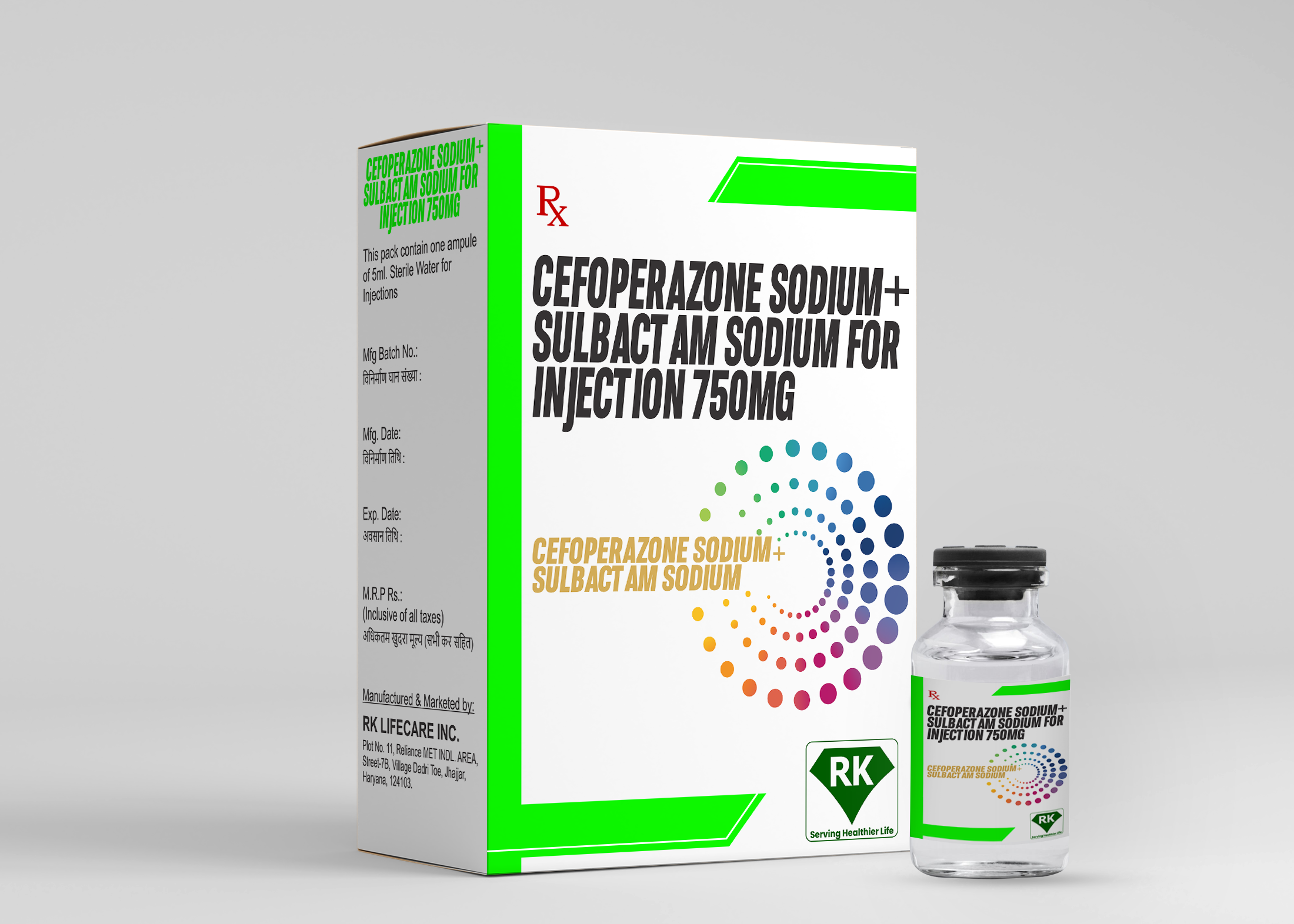 Cefoperazone Sodium & Sulbactam Sodium for Injection 750mg